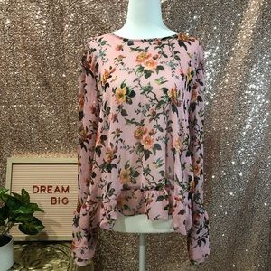 Topshop sheer blouse in size 8